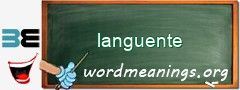 WordMeaning blackboard for languente